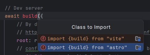 Astro and Vite Build command